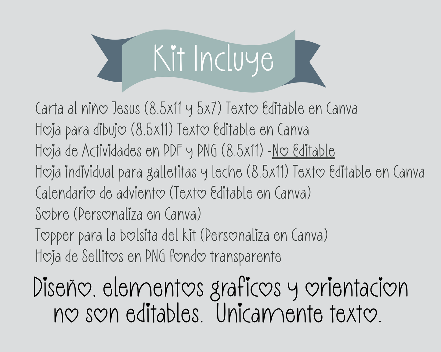 Imprimible Carta al Niño Jesus- Dear Baby Jesus Digital Kit Personal and Commercial