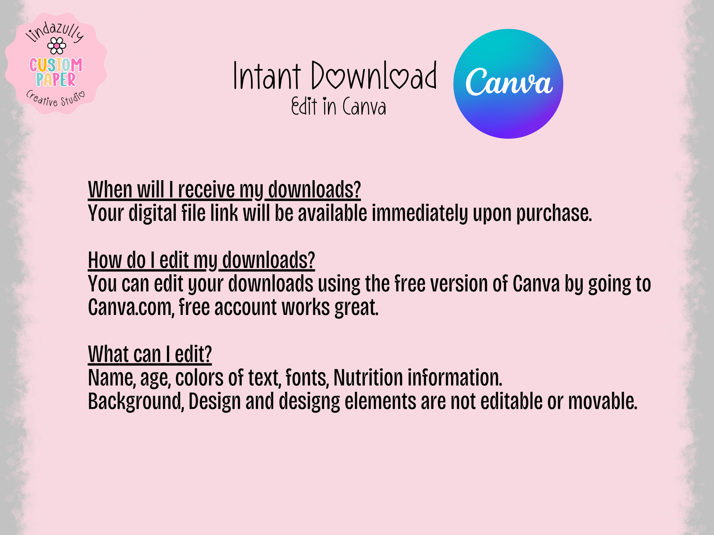 Labubu Birthday Digital Download Party Bundle: Canva Editable Bundle (Digital Download)