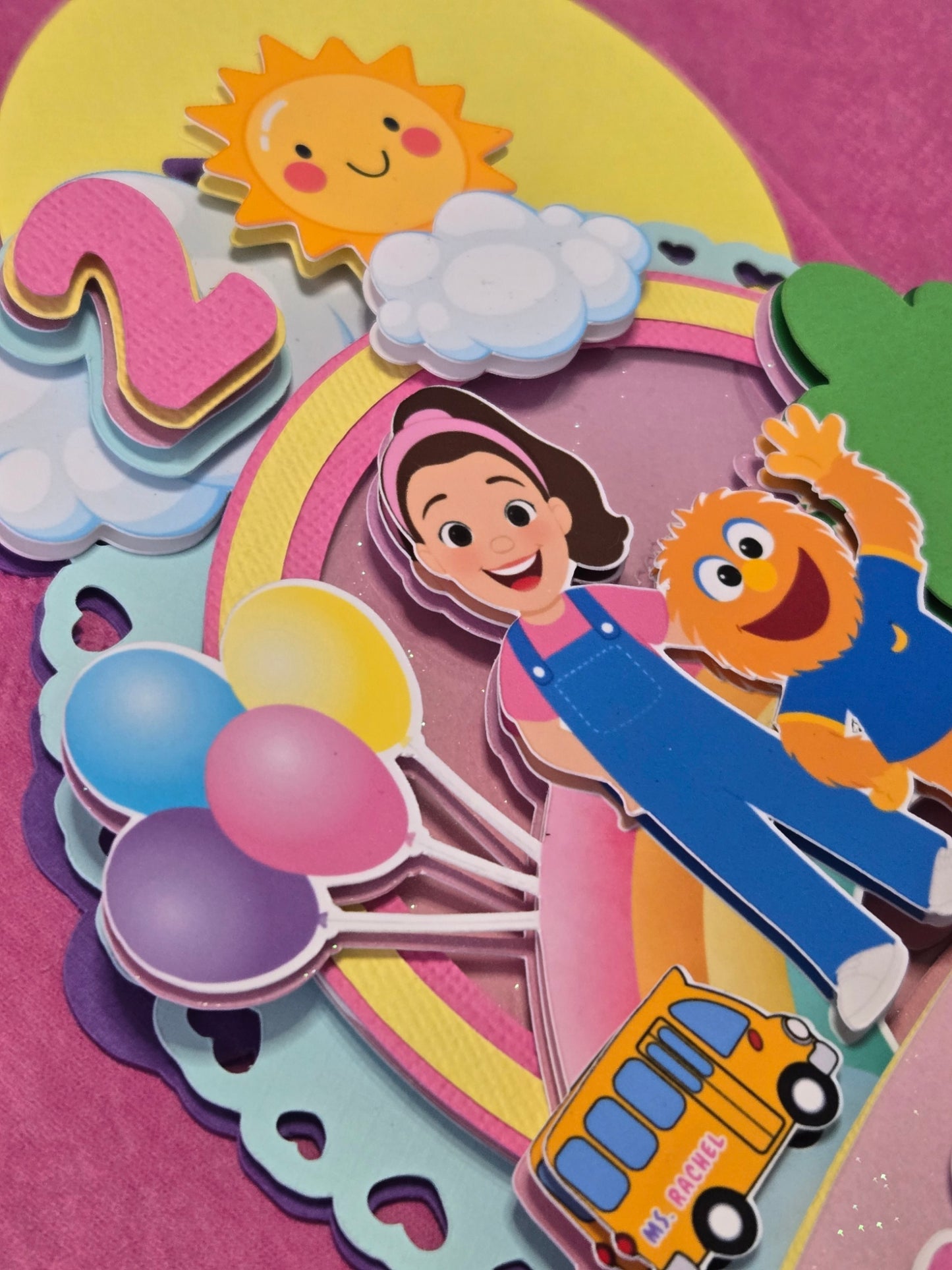 MS Rachel Cake Topper-Educational Show Inspired Birthday Cake Topper: Handmade Learning Party Decoration