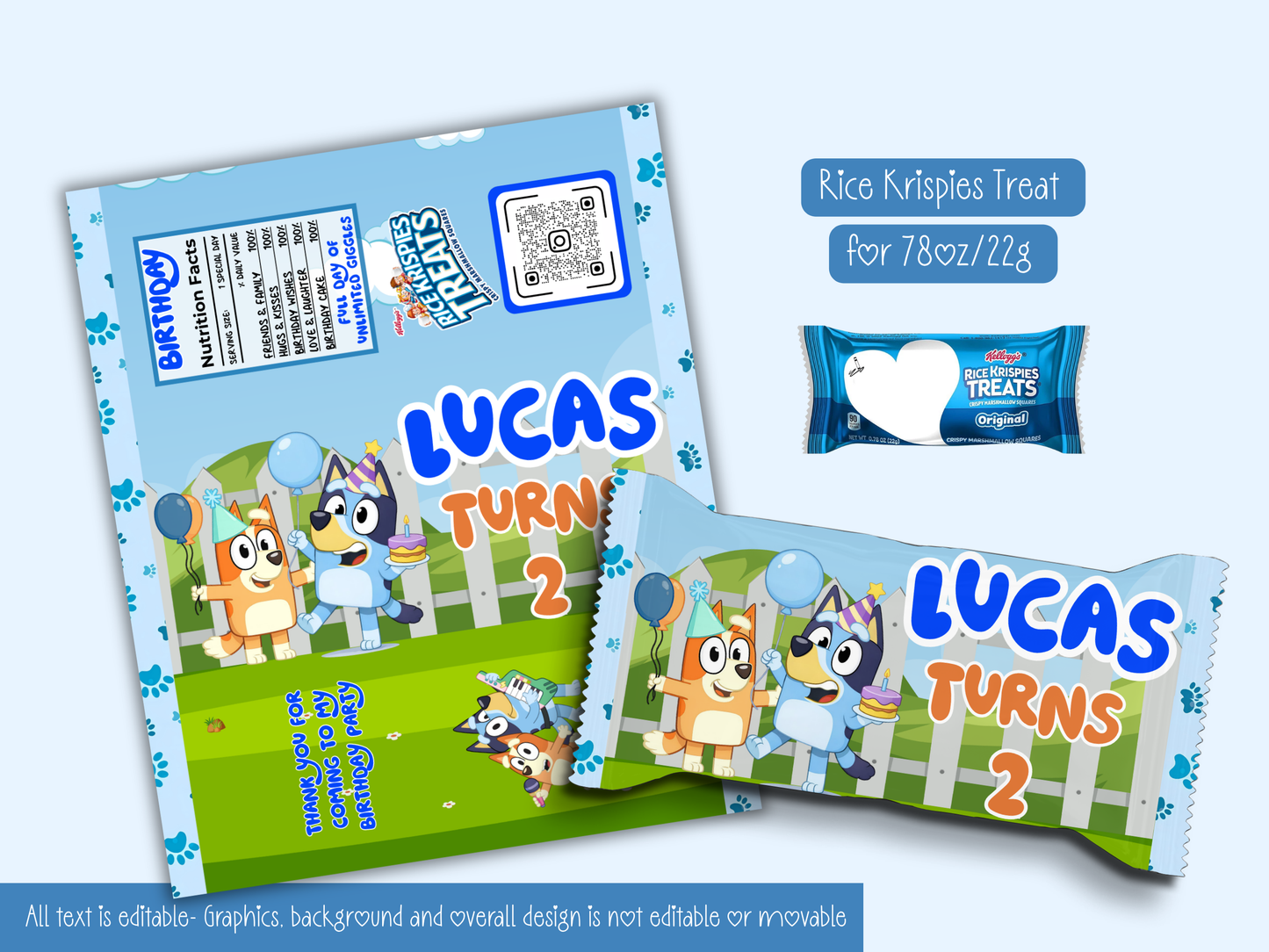Bluey Inspired Birthday Party Bundle Template | Editable Canva Party Decorations