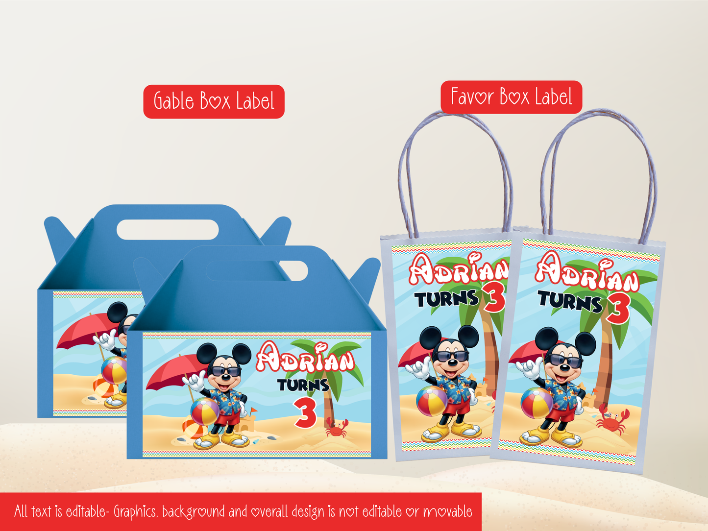 Mickey Summer Birthday Party Printables