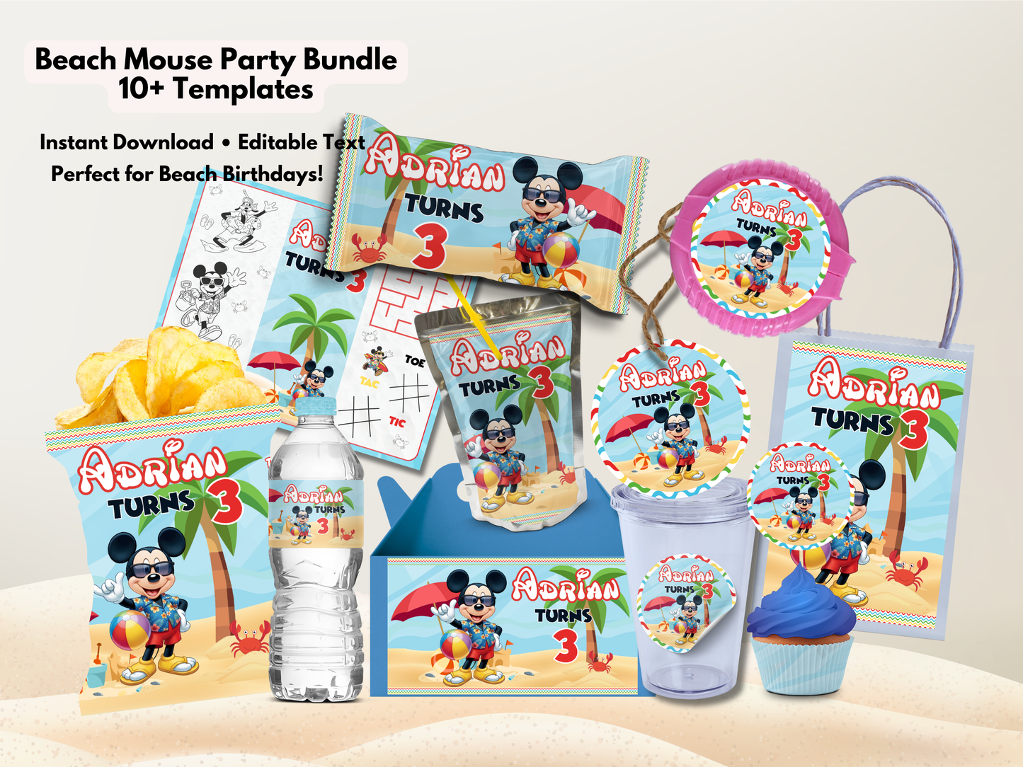 Mickey Summer Birthday Party Printables