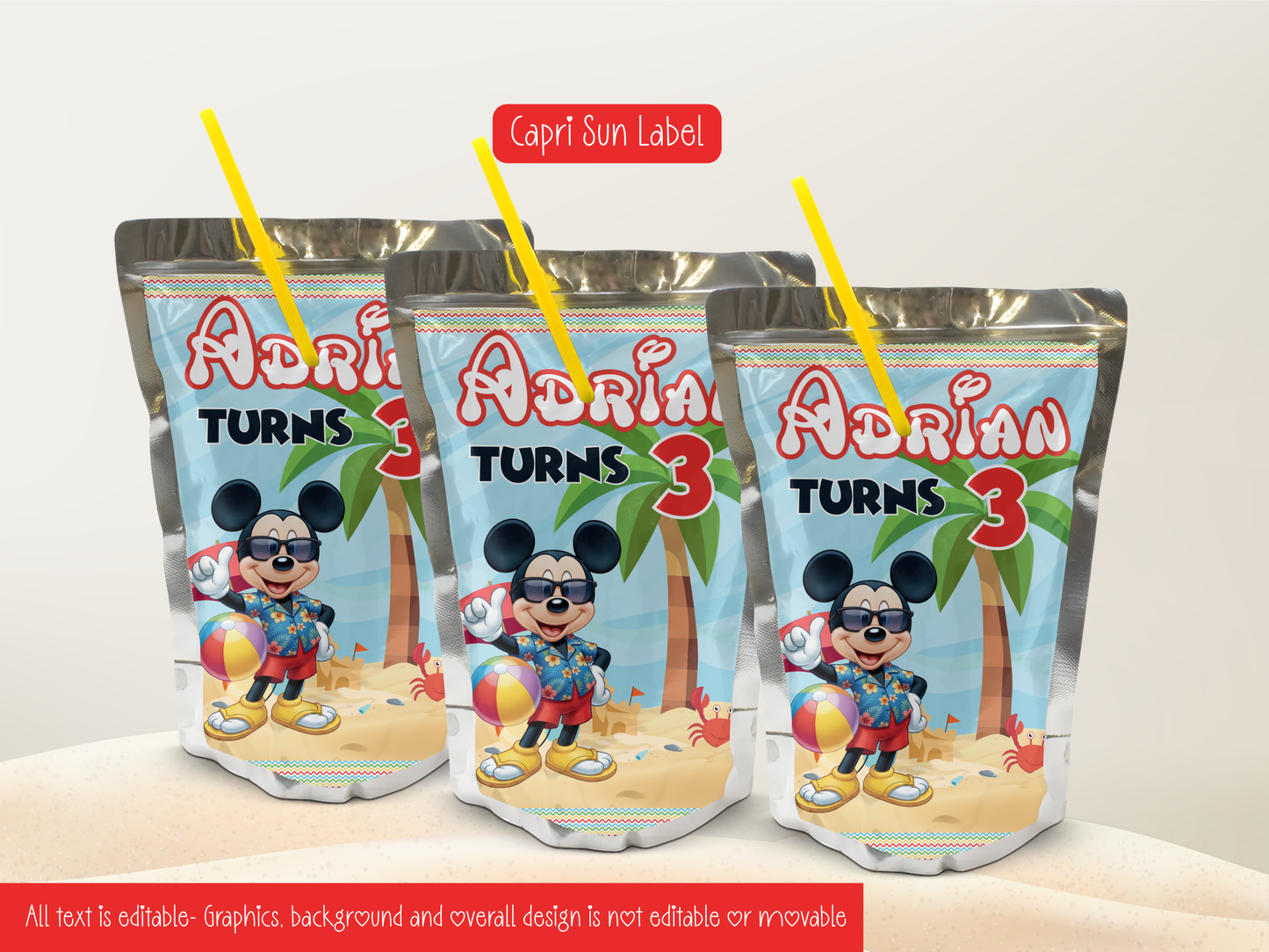 Mickey Summer Birthday Party Printables