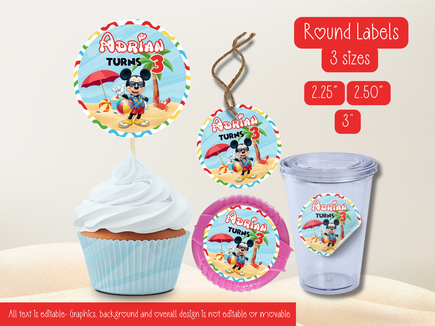 Mickey Summer Birthday Party Printables
