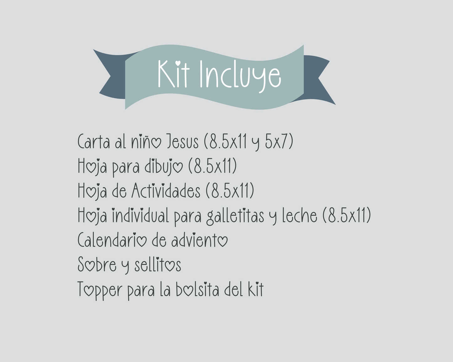 Kit Carta la Niño Jesus