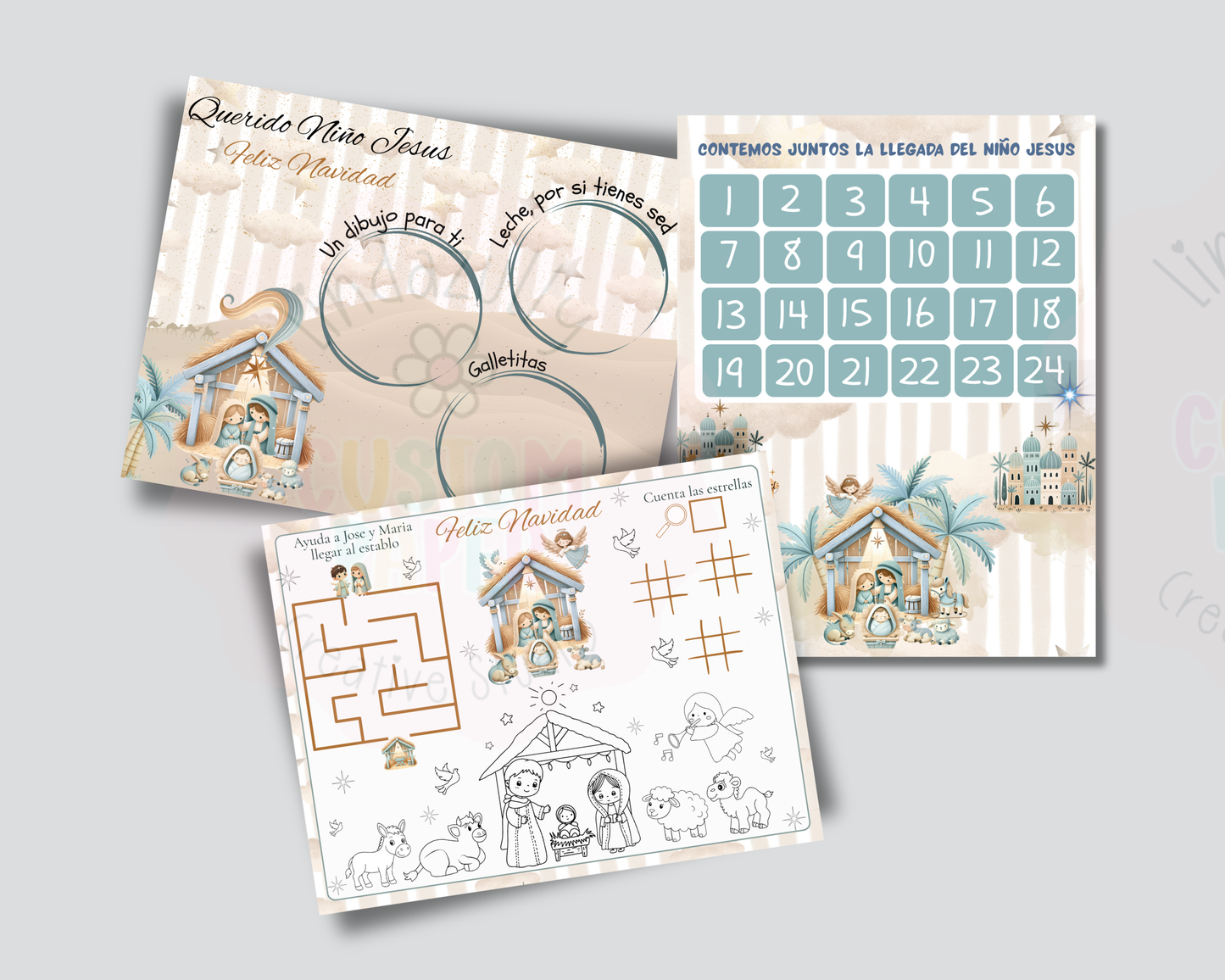 Imprimible Carta al Niño Jesus- Dear Baby Jesus Digital Kit Personal and Commercial
