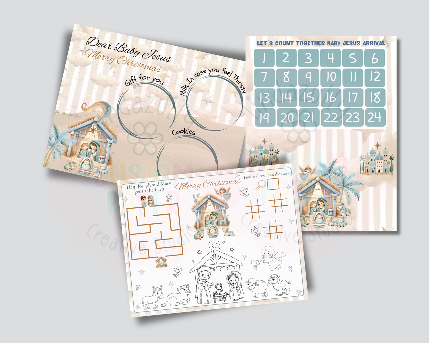 Imprimible Carta al Niño Jesus- Dear Baby Jesus Digital Kit Personal and Commercial