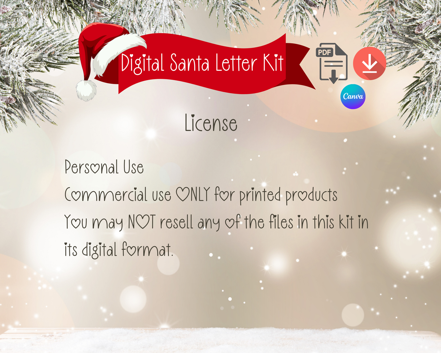 Santa Letter Kit - Digital Download (Personal and Commercial use) English and Spanish