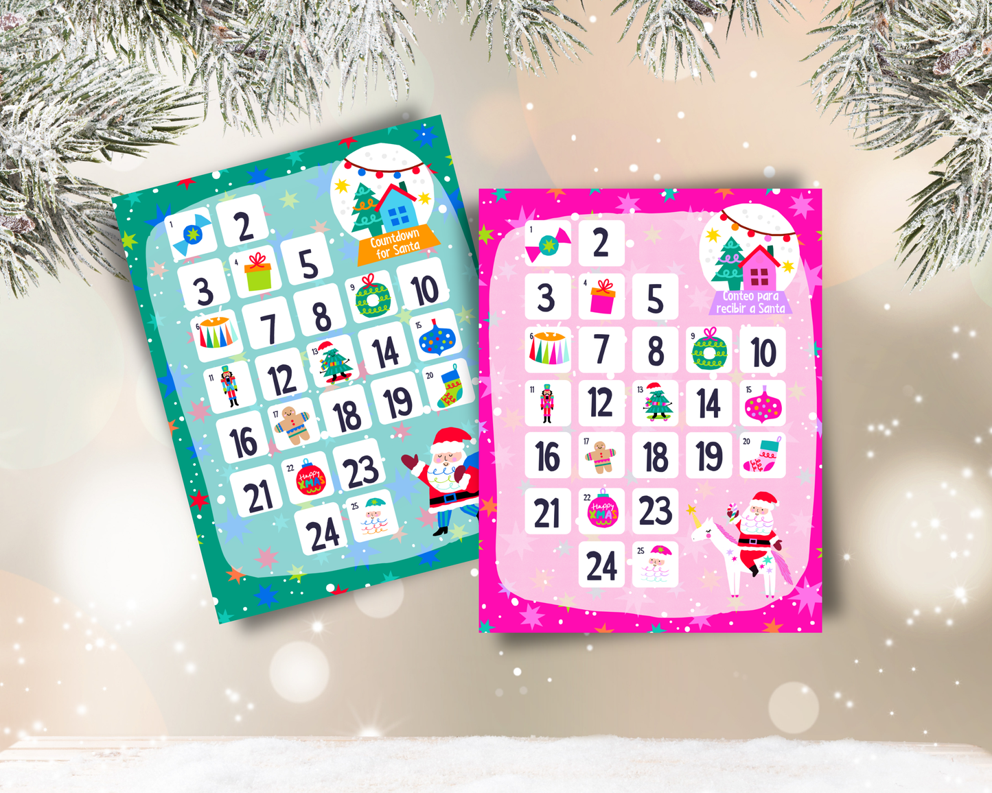 Santa Letter Kit - Digital Download (Personal and Commercial use) English and Spanish