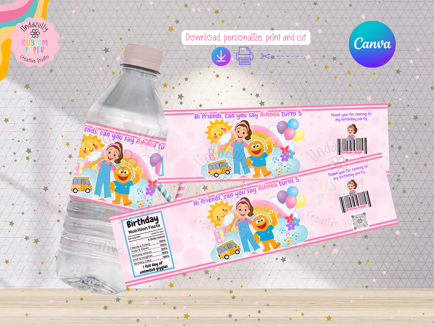 Educational Printable Party Bundle Kit (Digital file) Personalize in Canva