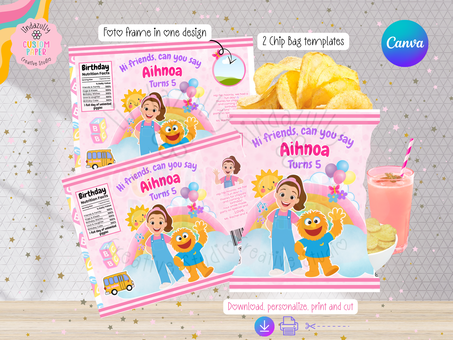 Educational Printable Party Bundle Kit (Digital file) Personalize in Canva