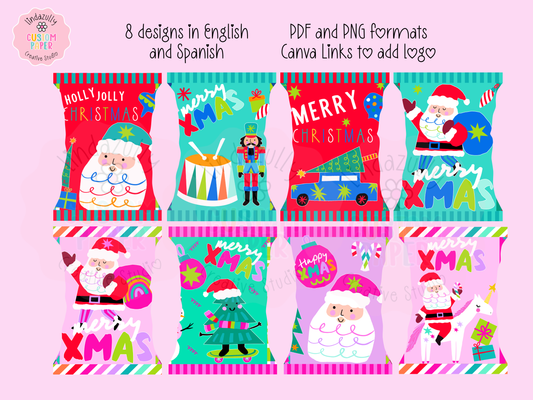 Christmas Candy Bags-English and Spanish