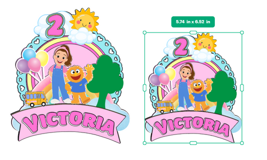 MS Rachel Cake Topper-Educational Show Inspired Birthday Cake Topper: Handmade Learning Party Decoration