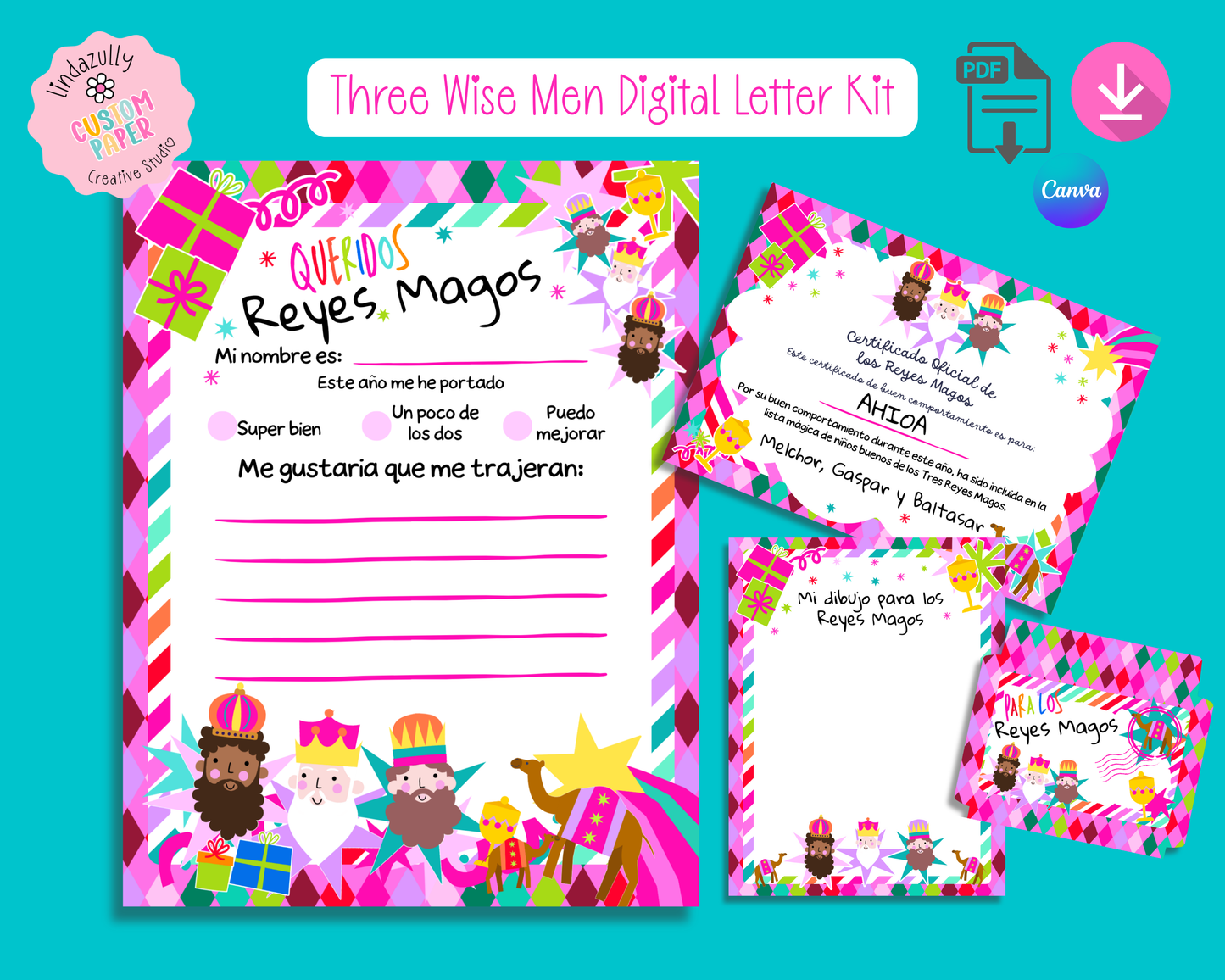 Wise Men Letter Kit - Digital Download (Personal and Commercial use)