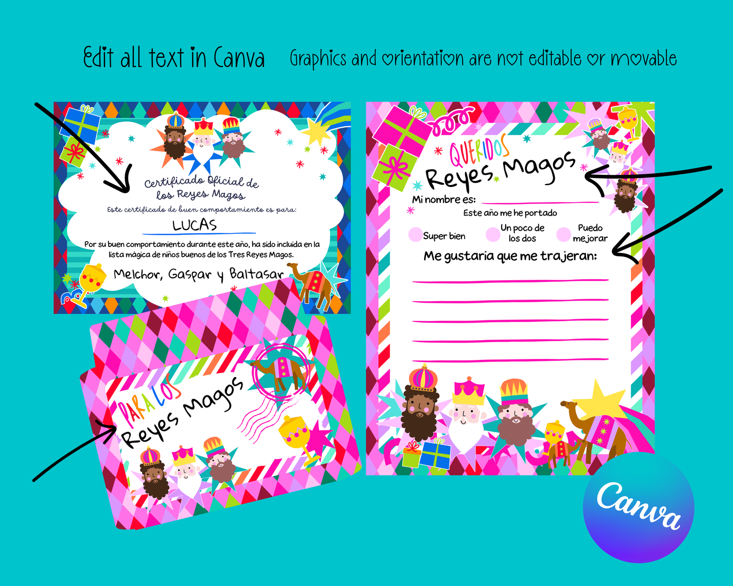 Wise Men Letter Kit - Digital Download (Personal and Commercial use)