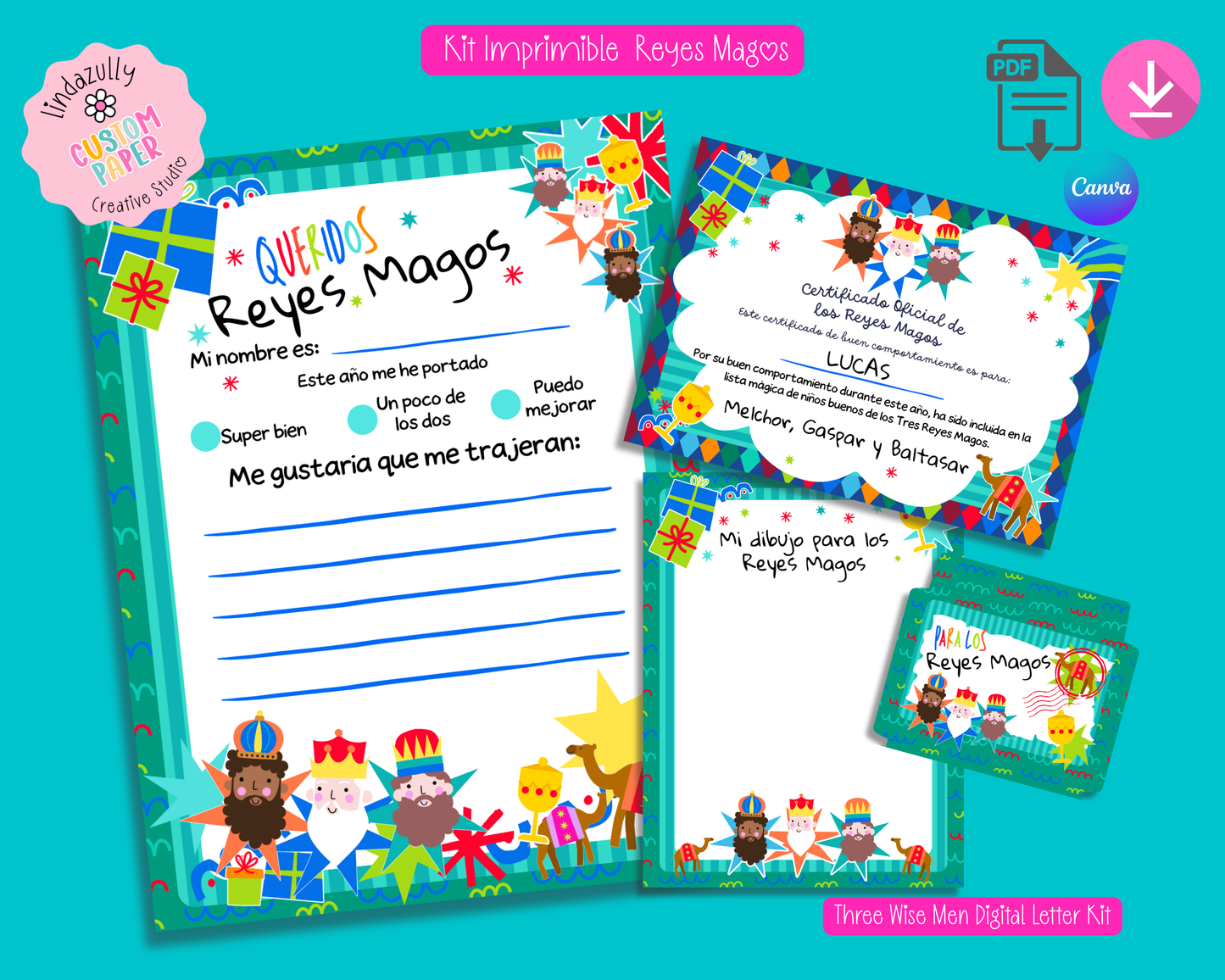 Wise Men Letter Kit - Digital Download (Personal and Commercial use)