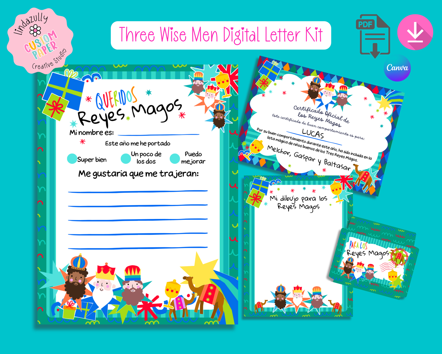 Wise Men Letter Kit - Digital Download (Personal and Commercial use)